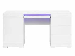 Bureau PLUTON - MDF Laqué Blanc - LEDs - 1 Porte & 3 Tiroirs 23 Bureau PLUTON - MDF Laqué Blanc - LEDs - 1 Porte & 3 Tiroirs -DECO Ventes bureau 243783