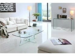 Bureau ELSTRON - Verre Courbé - Transparent -DECO Ventes bureau 252583