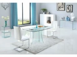 Bureau ELSTRON - Verre Courbé - Transparent -DECO Ventes bureau 252585