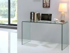 Bureau ELSTRON - Verre Courbé - Transparent -DECO Ventes bureau 252593