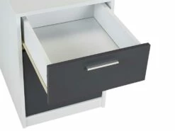Bureau Avec Rangements ZACHARIE - Blanc Et Gris -DECO Ventes bureau 267805