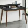 Bureau AARON - Hévéa - Coloris : Noyer & Noir -DECO Ventes bureau 294871