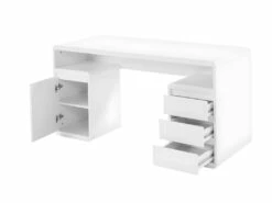 Bureau Avec Rangements SERGUEI - MDF Laqué Blanc -DECO Ventes bureau 343241