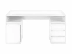 Bureau Avec Rangements SERGUEI - MDF Laqué Blanc -DECO Ventes bureau 343245