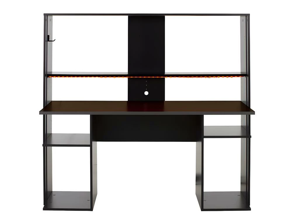 Bureau Gamer STANDA - Avec Rangements Et LEDs - Noir 10 Bureau Gamer STANDA - Avec Rangements Et LEDs - Noir – Image 8