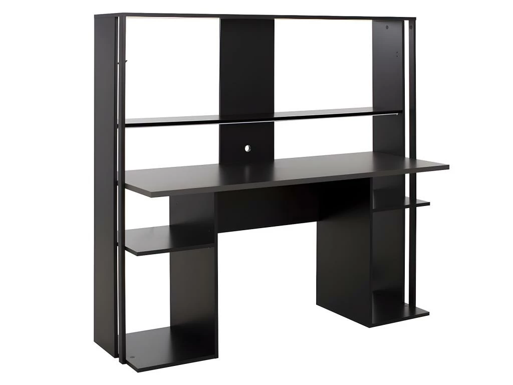 Bureau Gamer STANDA - Avec Rangements Et LEDs - Noir 9 Bureau Gamer STANDA - Avec Rangements Et LEDs - Noir – Image 7