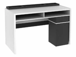 Bureau ASERRI Avec Rangements - Blanc Et Anthracite -DECO Ventes bureau 439303
