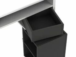 Bureau ASERRI Avec Rangements - Blanc Et Anthracite -DECO Ventes bureau 439305