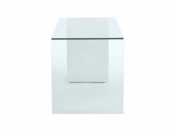 Bureau MURIEL Avec Rangements - 4 Tiroirs - Verre Trempé & MDF -DECO Ventes bureau 446851