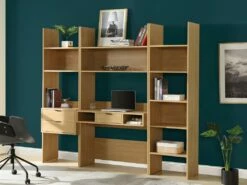 Bureau VASSILI - 1 Tiroir Et 3 Niches - Coloris : Chêne -DECO Ventes bureau 449673