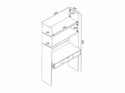 Bureau VASSILI - 1 Tiroir Et 3 Niches - Coloris : Chêne -DECO Ventes bureau 449973