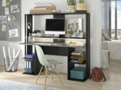 Bureau Gamer STANDA - Avec Rangements Et LEDs - Noir 13 Bureau Gamer STANDA - Avec Rangements Et LEDs - Noir -DECO Ventes bureau 450599