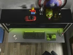 Bureau Gamer STANDA - Avec Rangements Et LEDs - Noir 14 Bureau Gamer STANDA - Avec Rangements Et LEDs - Noir -DECO Ventes bureau 450601