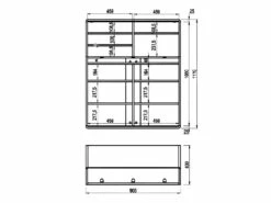 Secrétaire BAGUA - 2 Portes Et 2 Tiroirs - MDF - Blanc Laqué -DECO Ventes bureau 453695