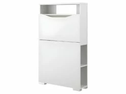 Console - Panneau De Particules Revetu Mélamine Blanc Brillant -78,4X129,2X22,2 - Be Alive