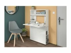 Console - Panneau De Particules Revetu Mélamine Blanc Brillant -78,4X129,2X22,2 - Be Alive -DECO Ventes console 13069783