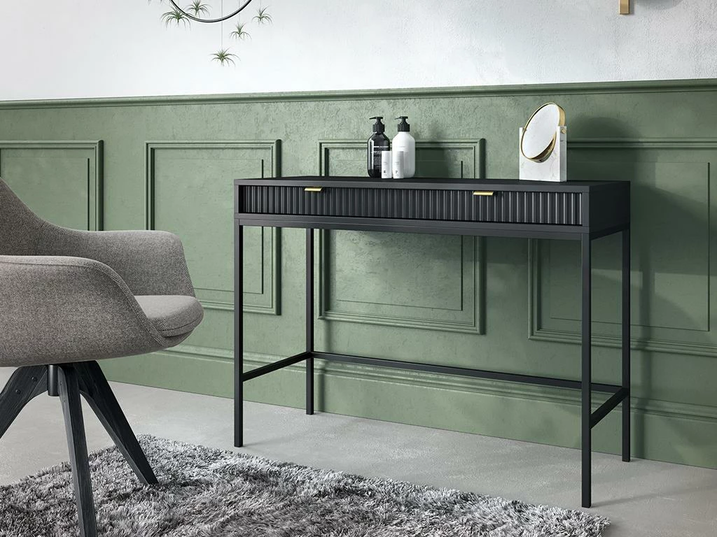 Console Avec 2 Tiroirs - Noir - LIOUBA De Pascal MORABITO 3 Console Avec 2 Tiroirs - Noir - LIOUBA De Pascal MORABITO