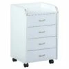 TEO - Caisson 4 Tiroirs Sur Roulettes Coloris Blanc -DECO Ventes meuble bureau 10041661