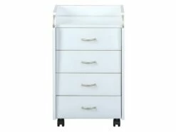 TEO - Caisson 4 Tiroirs Sur Roulettes Coloris Blanc 9 TEO - Caisson 4 Tiroirs Sur Roulettes Coloris Blanc -DECO Ventes meuble bureau 10041665