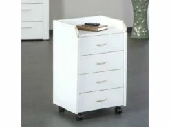 TEO - Caisson 4 Tiroirs Sur Roulettes Coloris Blanc 11 TEO - Caisson 4 Tiroirs Sur Roulettes Coloris Blanc -DECO Ventes meuble bureau 10041669