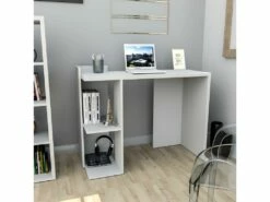 Bureau 1 Caisson 2 Niches Blanc 10 Bureau 1 Caisson 2 Niches Blanc -DECO Ventes meuble bureau 10044903