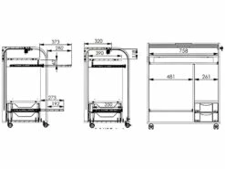 Bureau Informatique Blanc Et Noir -DECO Ventes meuble bureau 10044927