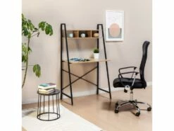 Bureau Blanca Noir, 1 étagère, Style Industriel, 83 Cm Longueur 11 Bureau Blanca Noir, 1 étagère, Style Industriel, 83 Cm Longueur -DECO Ventes meuble bureau 10045877