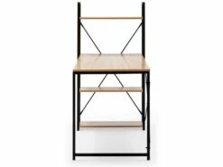 Bureau Lidia Noir, 3 étagères, Style Industriel, 120 Cm Longueur 9 Bureau Lidia Noir, 3 étagères, Style Industriel, 120 Cm Longueur -DECO Ventes meuble bureau 10565517