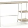 Bureau Lisboa Blanc, Table Pour PC, Style Industriel, 105 Cm Longueur