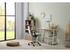 Bureau Lisboa Blanc, Table Pour PC, Style Industriel, 105 Cm Longueur 11 Bureau Lisboa Blanc, Table Pour PC, Style Industriel, 105 Cm Longueur -DECO Ventes meuble bureau 10750875