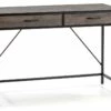 Bureau Tulum Noir,Table Pour PC, 2 Tiroirs, Style Industriel, 110 Cm Longueur -DECO Ventes meuble bureau 10762109