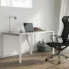 Bureau Professionnel 1 Personne - Blanc - L120 Cm - DOWNTOWN -DECO Ventes meuble bureau 10764295