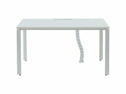 Bureau Professionnel 1 Personne - Blanc - L140 Cm - DOWNTOWN -DECO Ventes meuble bureau 10764317