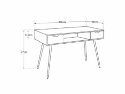 Bureau Scandinave Bois, Tiroirs Blancs BJORN - HAPPY GARDEN -DECO Ventes meuble bureau 10779231