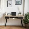Bureau Scandinave Bois, Tiroirs Noirs BJORN - HAPPY GARDEN -DECO Ventes meuble bureau 10779235