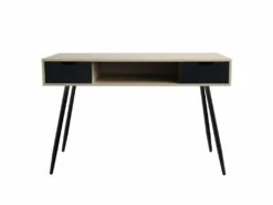 Bureau Scandinave Bois, Tiroirs Noirs BJORN - HAPPY GARDEN -DECO Ventes meuble bureau 10779239