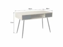 Bureau Scandinave Bois, Tiroirs Noirs BJORN - HAPPY GARDEN -DECO Ventes meuble bureau 10779243