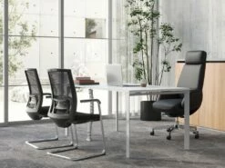 Bureau Professionnel 1 Personne - Blanc - L140 Cm - DOWNTOWN