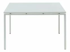 Table De Réunion Carrée - 4 Personnes - Blanc - L120 Cm - DOWNTOWN -DECO Ventes meuble bureau 10878831