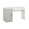 Bureau 1 Porte 1 Tiroir Blanc/Gris - MOONLA -DECO Ventes meuble bureau 11142571