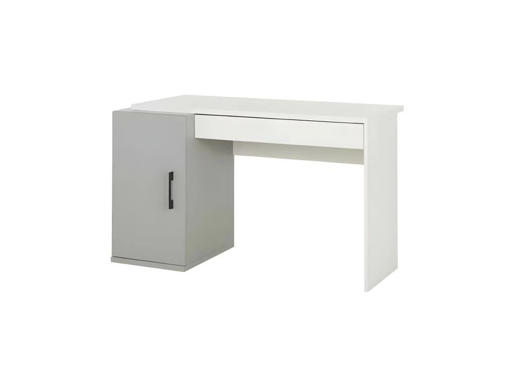 Bureau 1 Porte 1 Tiroir Blanc/Gris - MOONLA 4 Bureau 1 Porte 1 Tiroir Blanc/Gris - MOONLA – Image 2