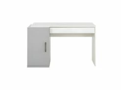 Bureau 1 Porte 1 Tiroir Blanc/Gris - MOONLA 7 Bureau 1 Porte 1 Tiroir Blanc/Gris - MOONLA -DECO Ventes meuble bureau 11142575