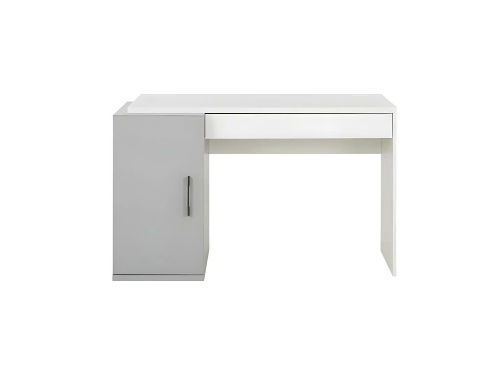 Bureau 1 Porte 1 Tiroir Blanc/Gris - MOONLA 5 Bureau 1 Porte 1 Tiroir Blanc/Gris - MOONLA – Image 3