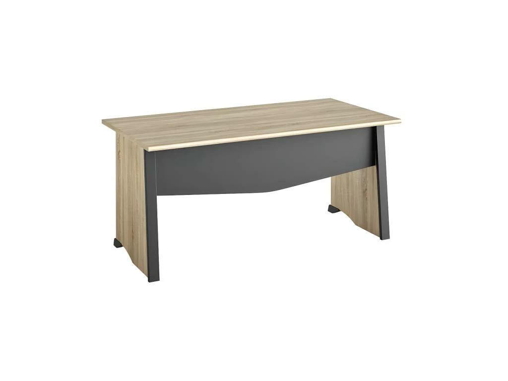 Bureau Simple Bois/Noir Taille M - HUGUES 3 Bureau Simple Bois/Noir Taille M - HUGUES