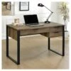 Bureau 3 Tiroirs 1 Niche Bois/Metal - JINK -DECO Ventes meuble bureau 11142757