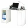 Bureau Aménagé à Rideaux Blanc - FENDY N°1 -DECO Ventes meuble bureau 11142835