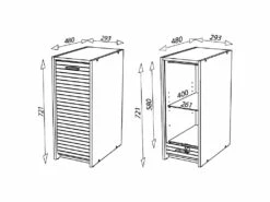 Bureau Aménagé à Rideaux Blanc - FENDY N°1 -DECO Ventes meuble bureau 11142841