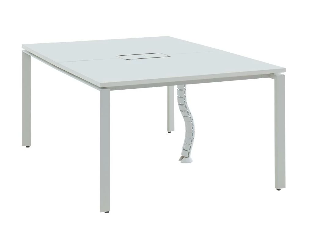 Bureau Bench 2 Personnes - Blanc - L120 Cm - DOWNTOWN 5 Bureau Bench 2 Personnes - Blanc - L120 Cm - DOWNTOWN – Image 3