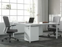 Bureau Bench 2 Personnes - Blanc - L140 Cm - DOWNTOWN