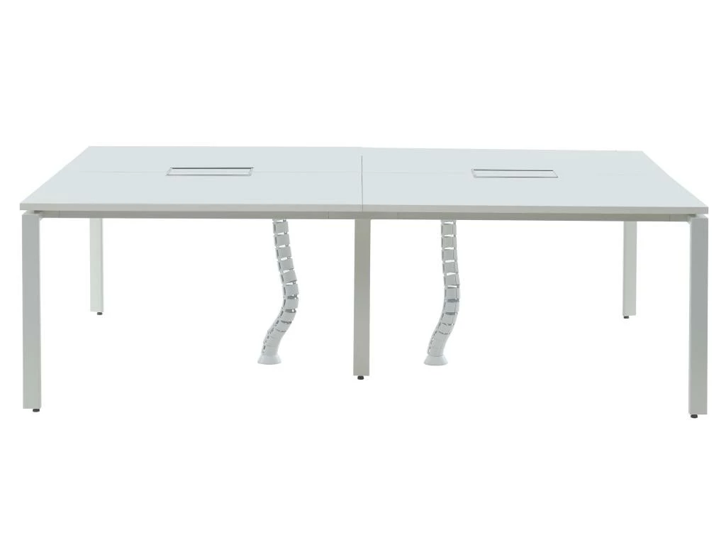 Bureau Bench 4 Personnes - Blanc - L120 Cm - DOWNTOWN 5 Bureau Bench 4 Personnes - Blanc - L120 Cm - DOWNTOWN – Image 3